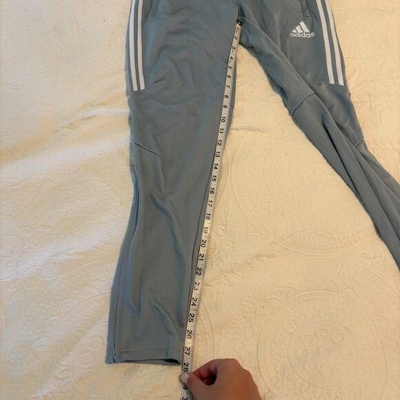 Adidas size Medium Light Dusty Blue Athletic Athleisure Soccer Sweatpant Joggers - Picture 5 of 9